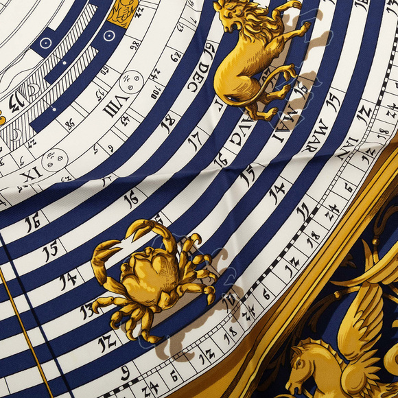 Pre-Loved Hermes Astrologie Dies et Hore Silk Scarf - Picture 6 of 7